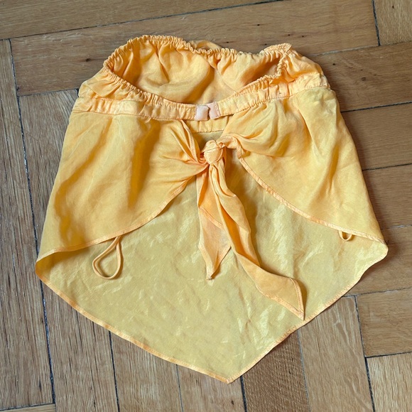 Zara Tie Back Scarf Tube Top in Orange; size XS. GUC! - Picture 2 of 4